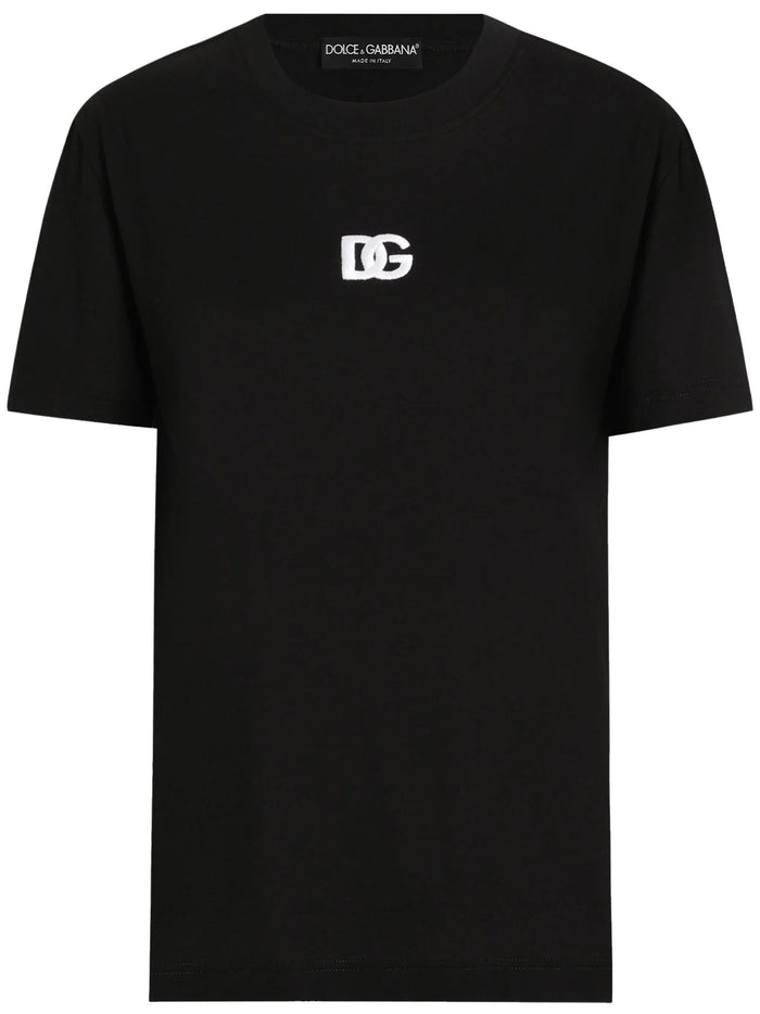 Dolce & Gabbana Black Cotton Jersey T-Shirt