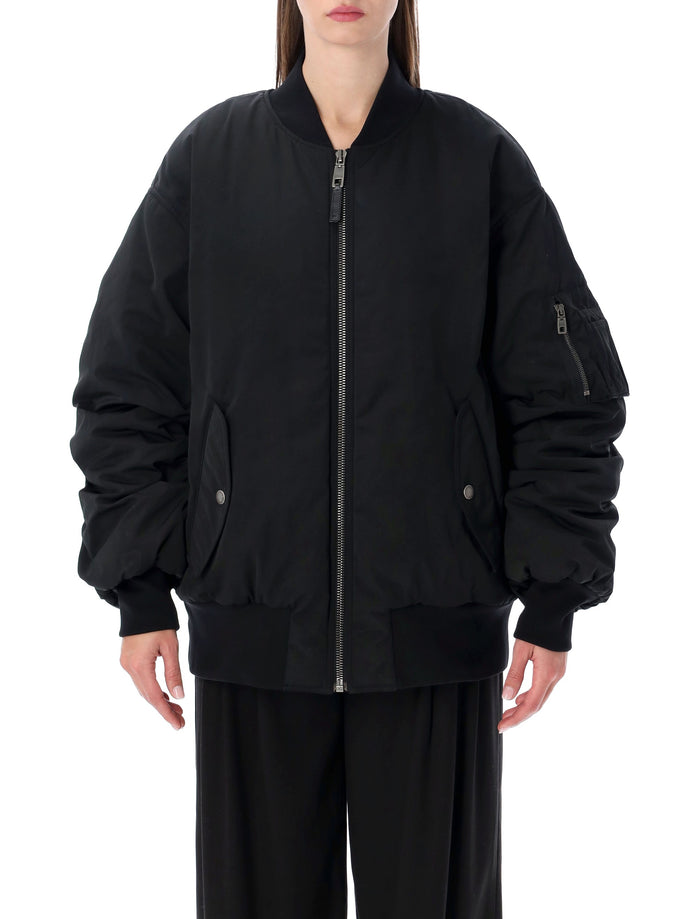 Dolce & Gabbana Dolce & Gabbana Oversized Black Bomber Jacket