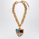 Alessandra Rich Goldtone Chain Necklace With Heart Pendant