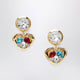 Alessandra Rich Heart Pendant Clipon Earrings