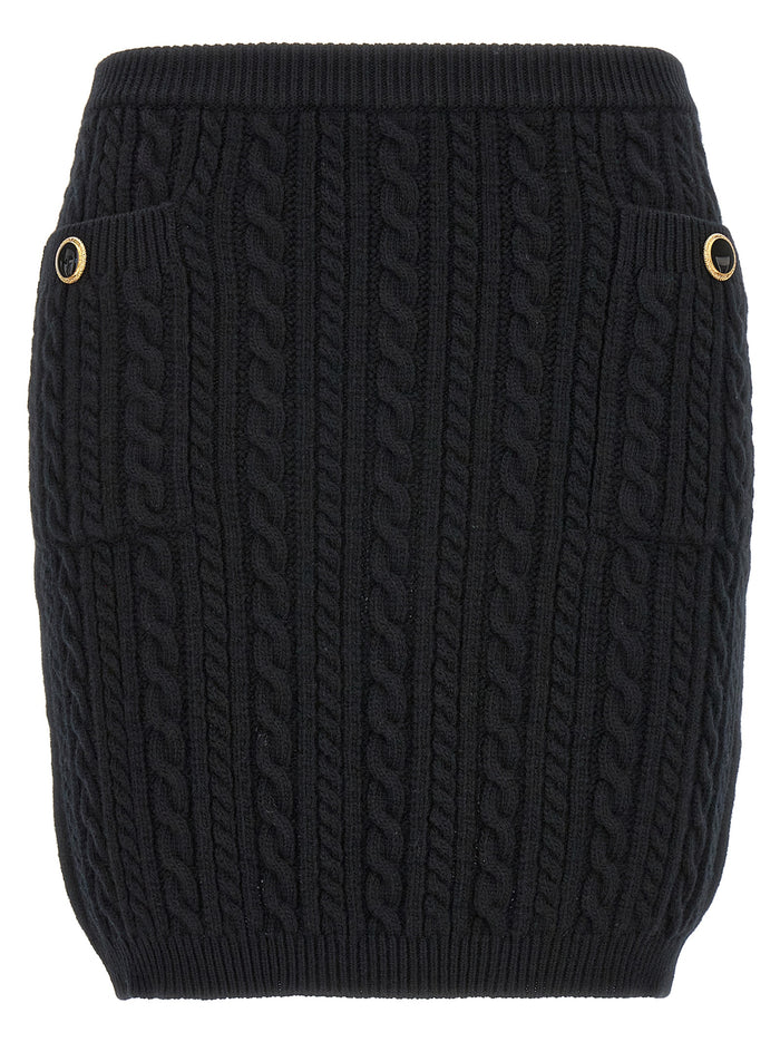Alessandra Rich Button Skirt