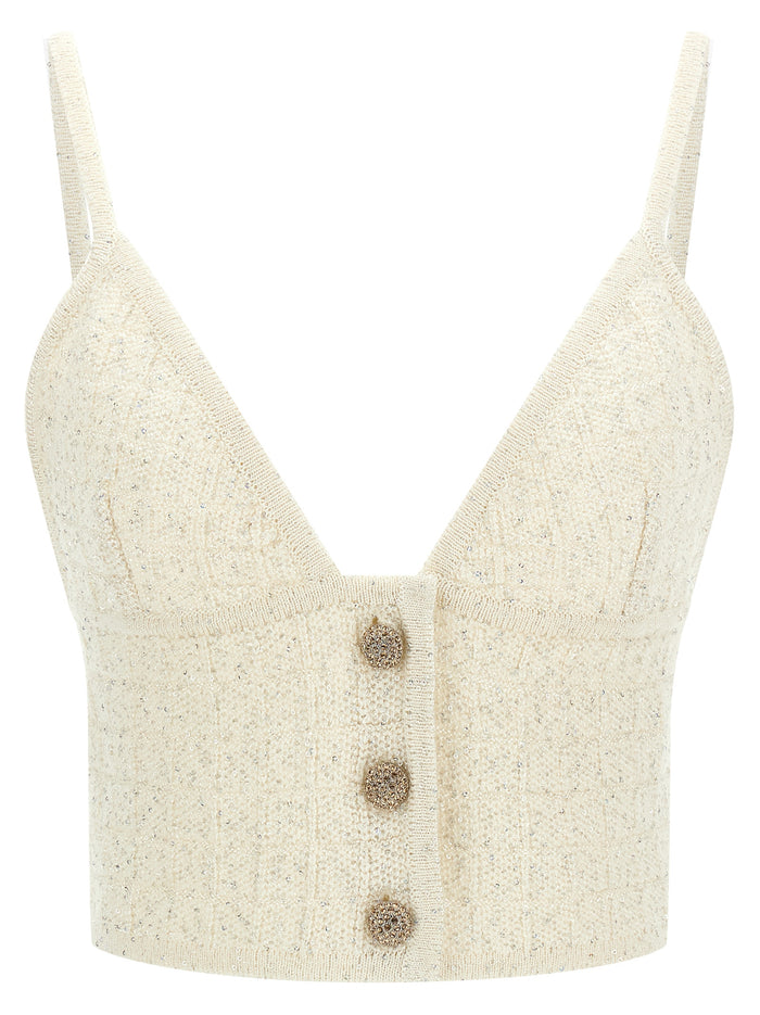 Alessandra Rich Sequin Top