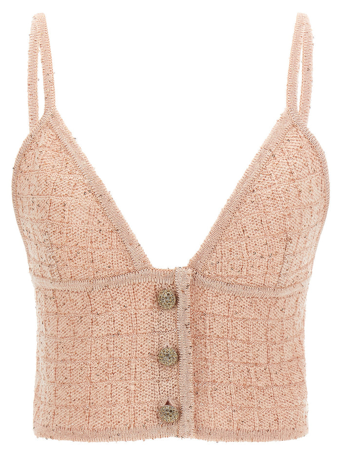 Alessandra Rich Sequin Top