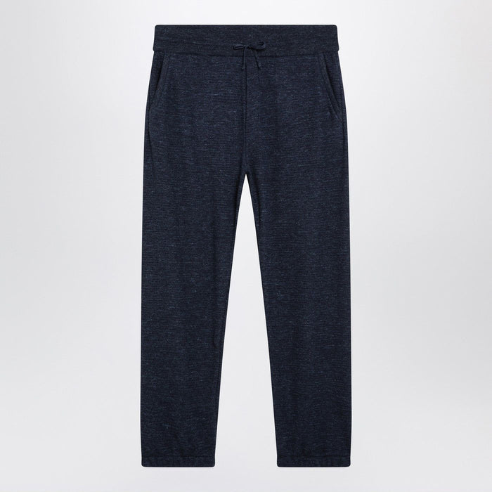 Loro Piana Gokarna Blue Mélange Woolblend Trousers