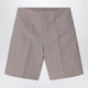 Fendi  Beige Jacquard Bermuda Shorts With Topstitching