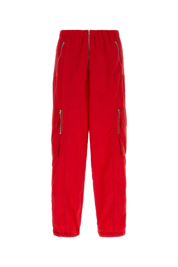 Fendi Red Nylon Joggers
