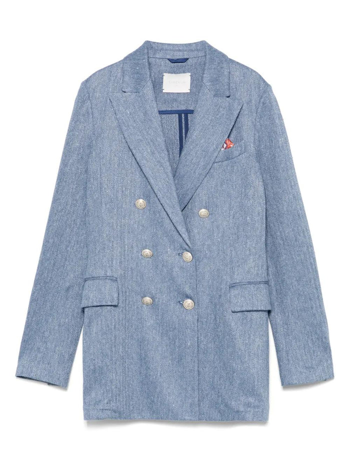 Circolo 1901 Linen And Cotton Double-Breasted Jacket