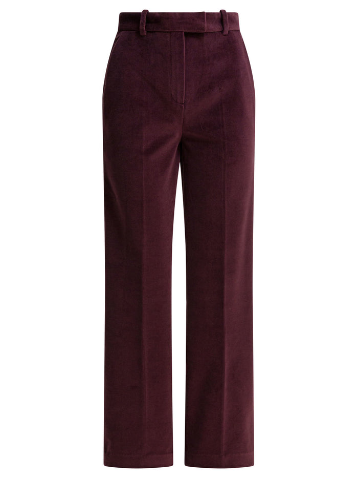 Circolo 1901 Bordeaux Cotton Blend Trousers