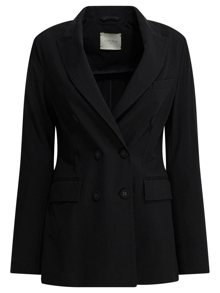Circolo 1901 Black Cotton Elastane Jacket
