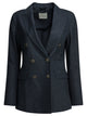 Circolo 1901 Blue Cotton Linen Jacket