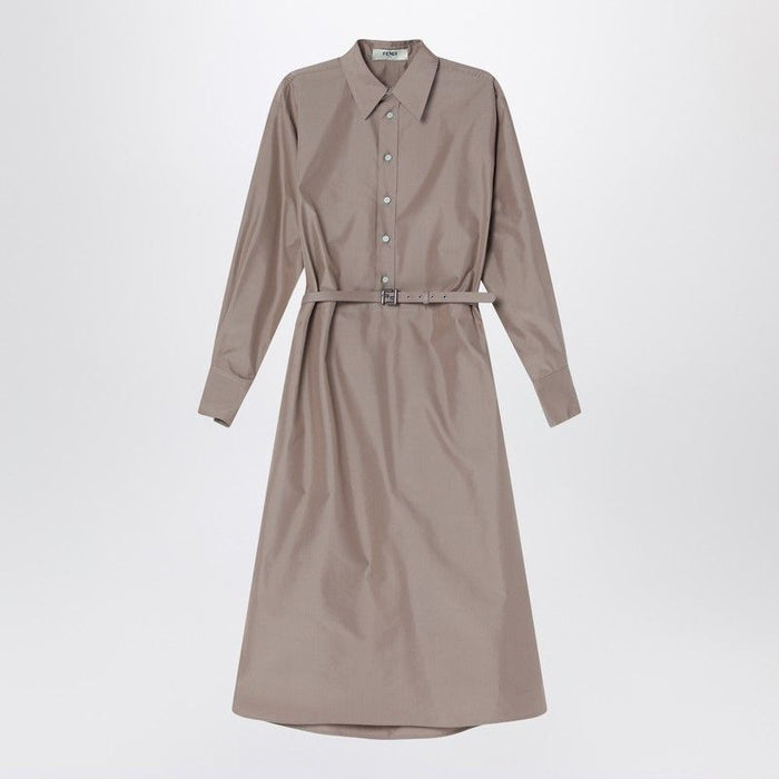 Fendi  Barley Cotton And Silk Chemisier Dress
