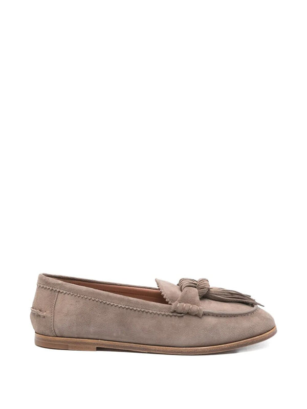 Aquazzura "Freddie" Suede Flat Mocassin