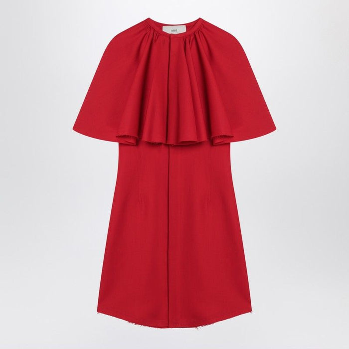 Ami Paris  Mini Red Wool Dress