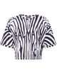 Balmain Zebra Print Crop T-Shirt