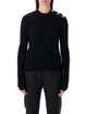 Balmain Balmain Black Ribbed Wool Sweater With Gold Buttons