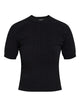 Balmain Black Viscose Polyester Sleeve Top
