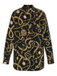 Balmain Black Silk Print Shirt