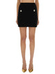 Balmain Black Viscose Blend Skirts