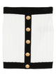 Balmain Knitted Buttoned Mini Skirt