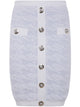 Balmain Buttoned Tweed Knee Lenght Skirt