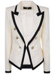 Balmain One Button Fitted Natte Jacket