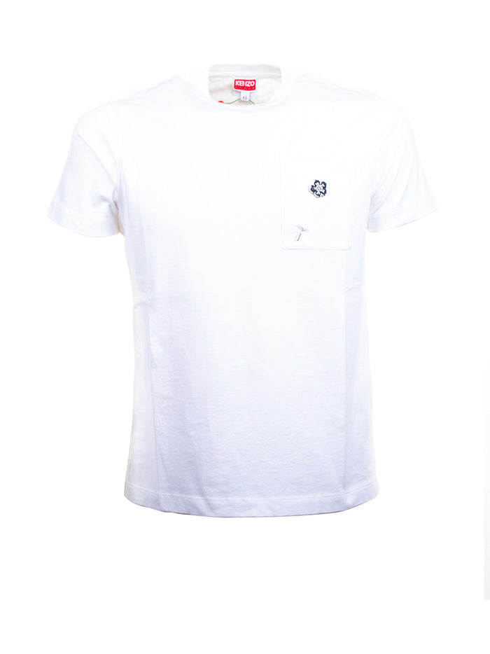 Kenzo Loose T-Shirt With Floral Embroidery