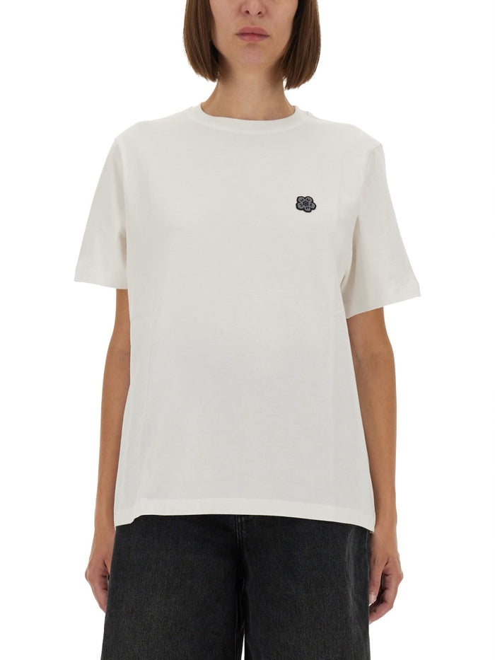 Kenzo Tshirt With Boke Flower Embroidery