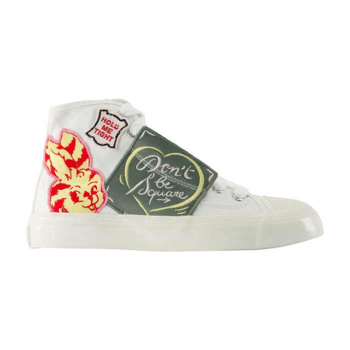 Kenzo Red Cotton Sneakers