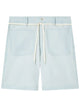 Kenzo Straight Shorts In Stone Bleach Chambray
