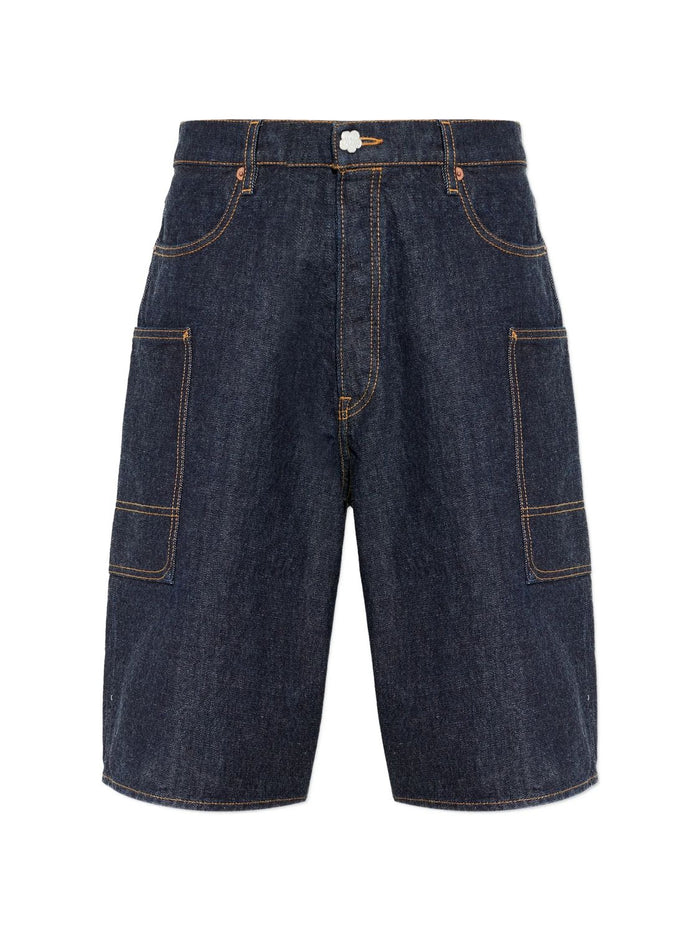 Kenzo Kenzo Cargo-Style Denim Shorts