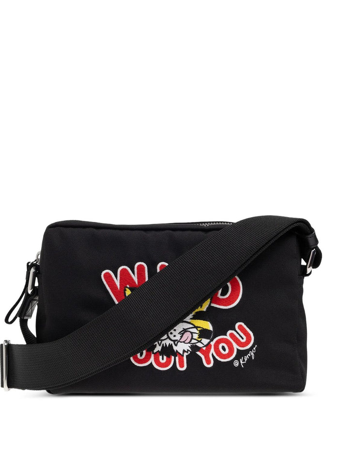 Kenzo Kenzo Graphic-Embroidered Messenger Bag