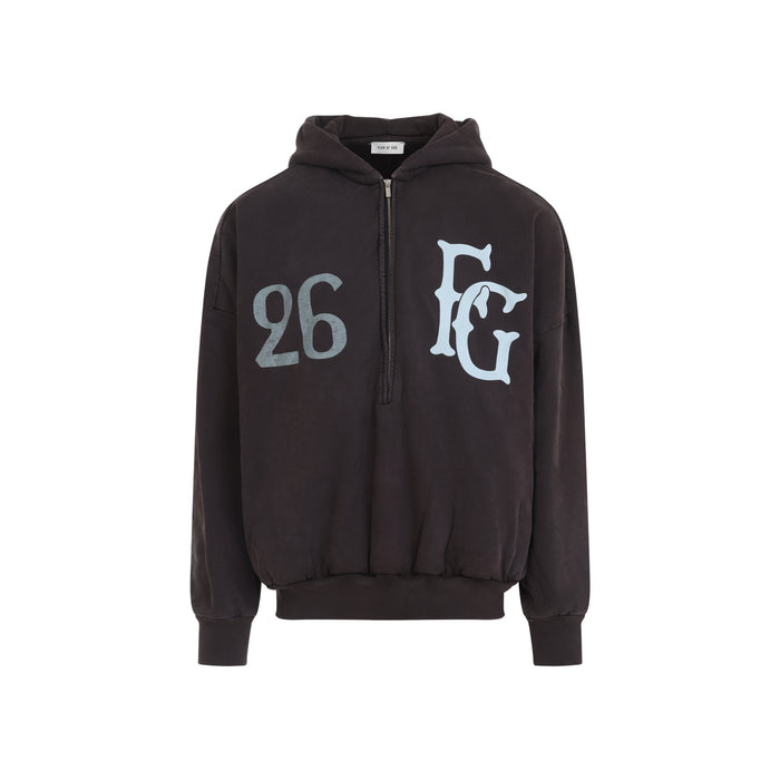 Fear Of God Dark Brown Cotton Baseball Club Hal Zip Hoodie