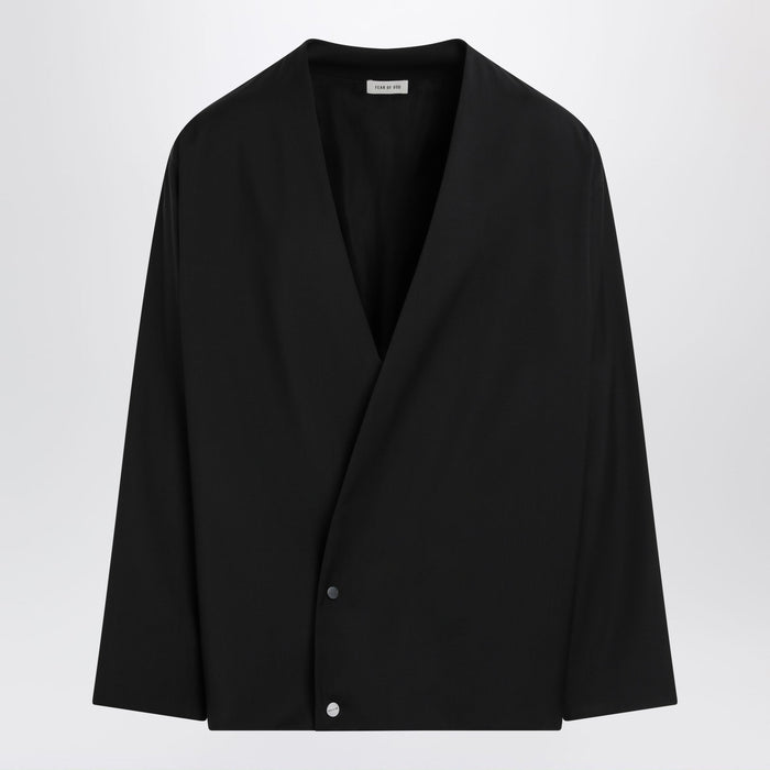 Fear Of God Black Wool Jacket With Shawl Collar