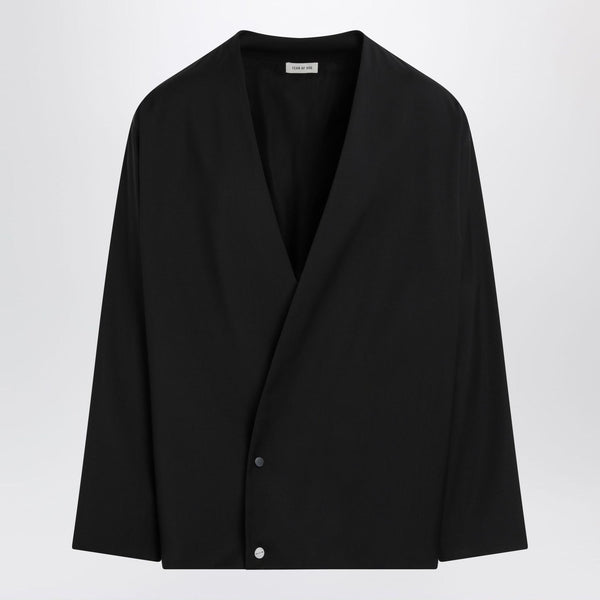 Fear Of God Black Wool Jacket With Shawl Collar