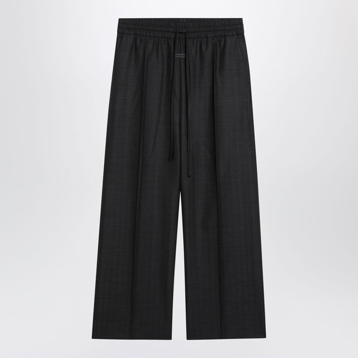 Fear Of God Dark Grey Wide-Leg Wool Trousers