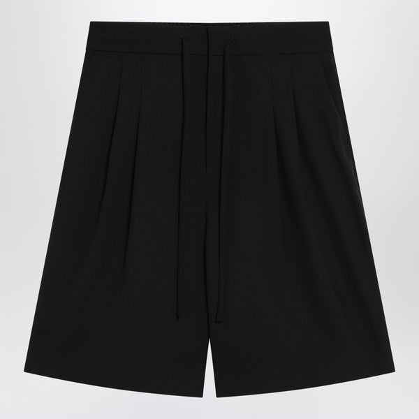 Fear Of God Black Baggy Wool Bermuda Shorts