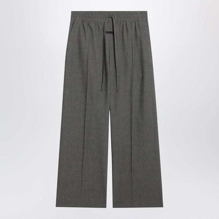 Fear Of God Grey Wideleg Trousers In Wool Blend