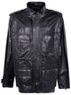Balmain Lambskin Leather Mid Length Parka