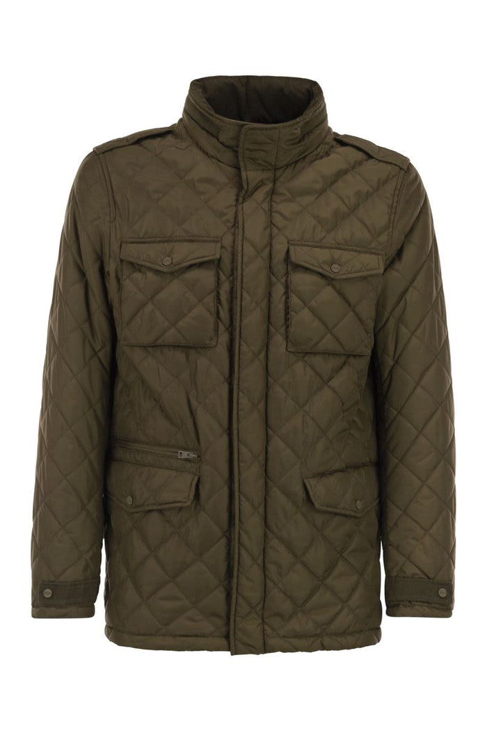 Herno Field Jacket With Diamond Quilting
