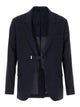 Fendi Dark Blue Wool Virgin Wool Cupro Jacket