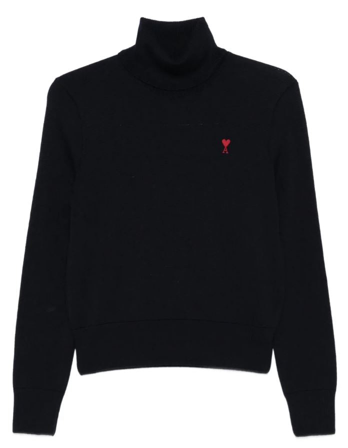 Ami Paris Midnight Blue Wool Sweater