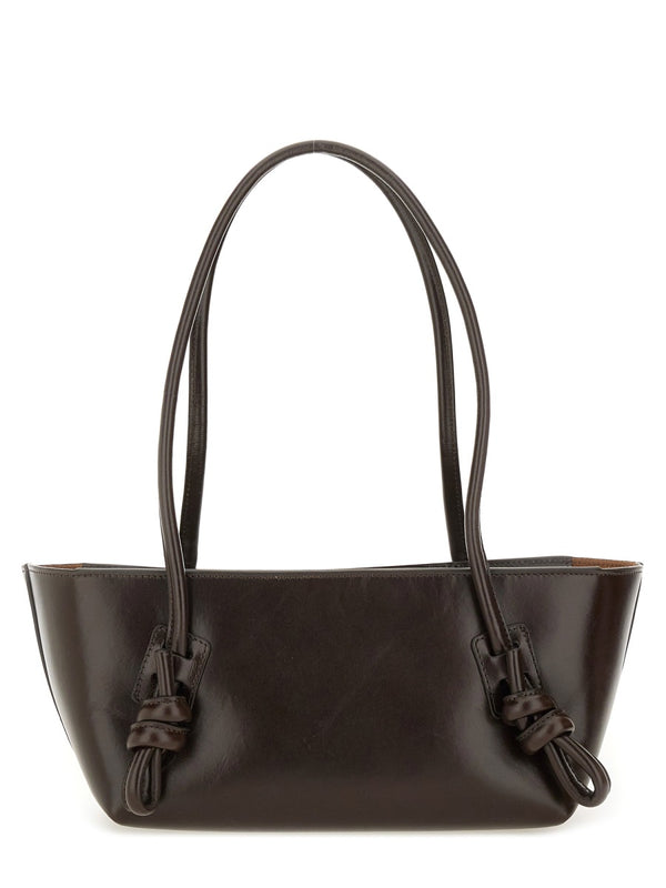 Hereu Brown Leather Shoulder Bag