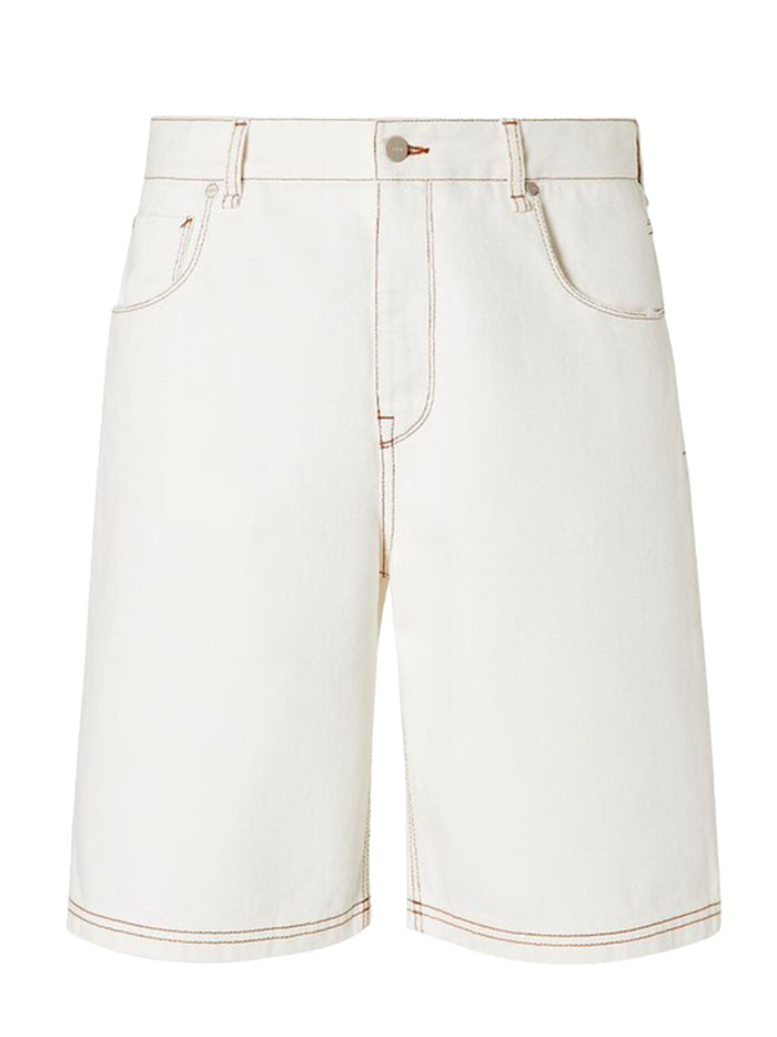 Fendi White Denim Bermuda Shorts