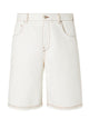 Fendi White Denim Bermuda Shorts