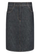 Fendi Ff Denim Skirt