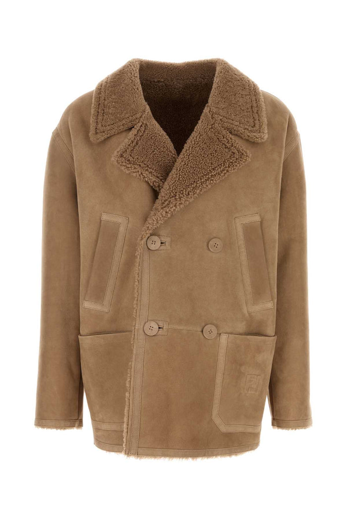 Fendi Camel Shearling Jacket