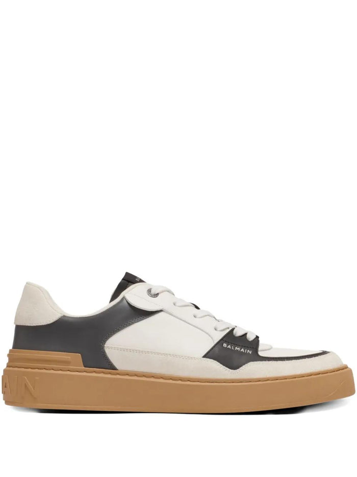 Balmain B-Court Flip Leather Sneakers
