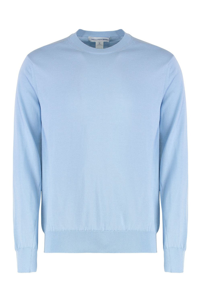 Comme Des Garçons Shirt Cotton Blend Crew-Neck Sweater