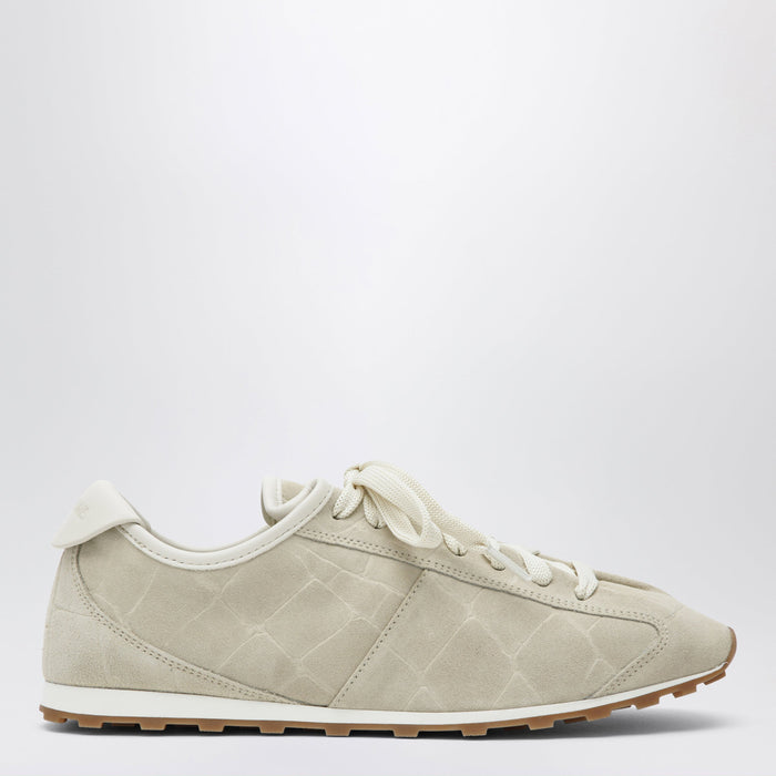 Jacquemus Tennis Sneakers In Embossed Suede In Ivory