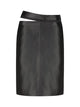 Fendi Black Leather Skirt